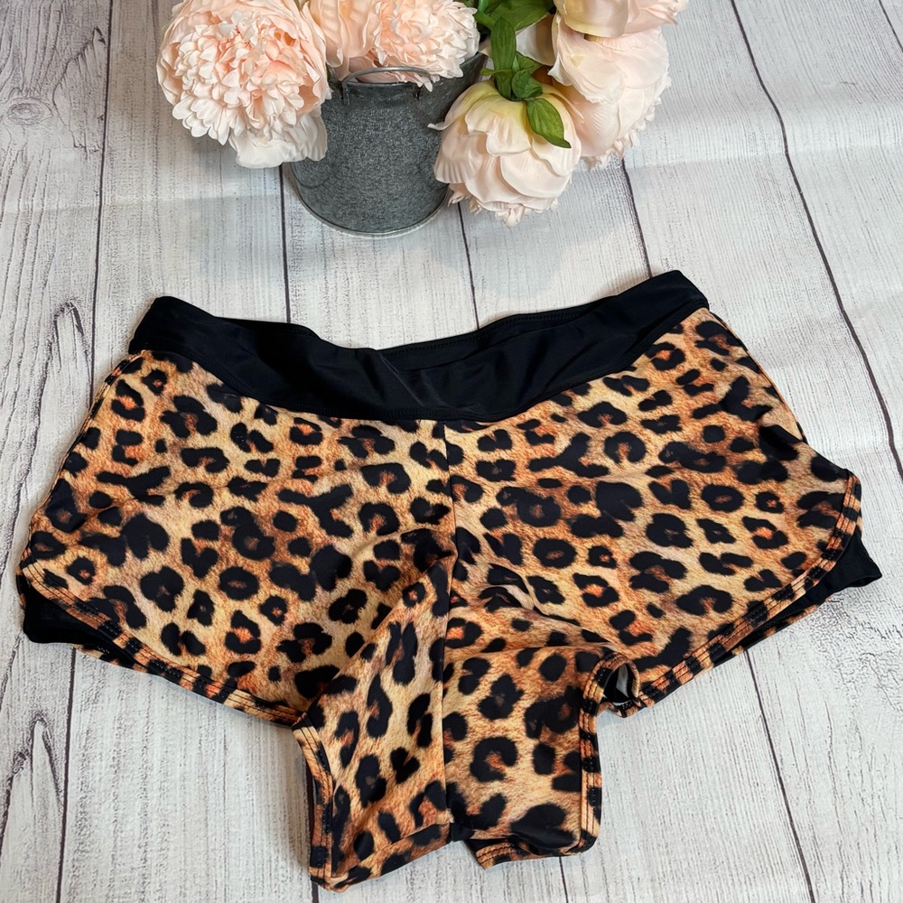 SHEIN Cheetah Print Women's Bikini Shorts Size L
